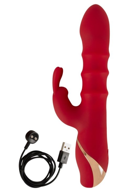 Вибратор Thumping Rabbit Vibrator with Moving Ring