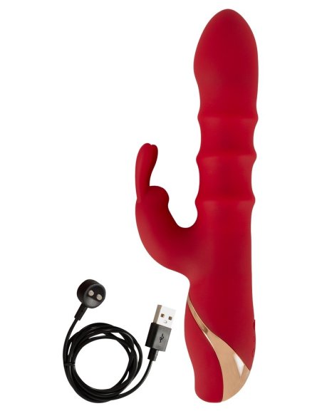 Вибратор Thumping Rabbit Vibrator with Moving Ring