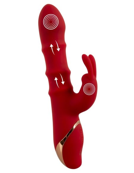 Вибратор Thumping Rabbit Vibrator with Moving Ring