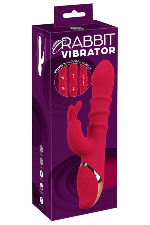 Вибратор Thumping Rabbit Vibrator with Moving Ring