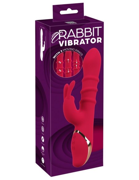 Вибратор Thumping Rabbit Vibrator with Moving Ring