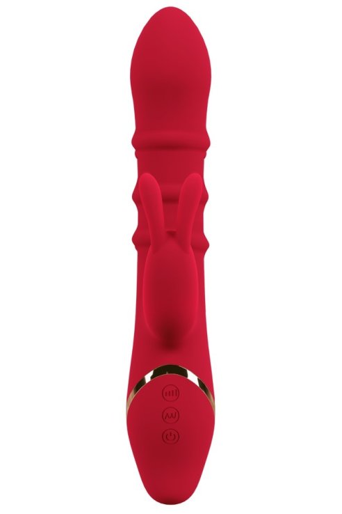 Вибратор Thumping Rabbit Vibrator with Moving Ring