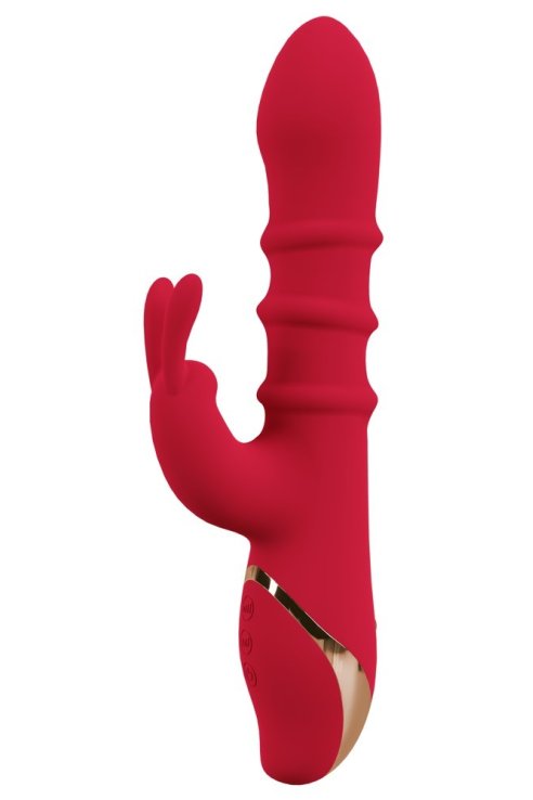 Вибратор Thumping Rabbit Vibrator with Moving Ring