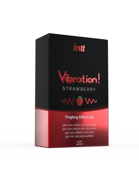 Liquid vibrator VIBRATION STRAWBERRY 15 ml