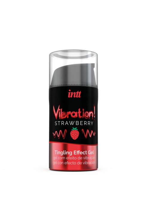 Liquid vibrator VIBRATION STRAWBERRY 15 ml