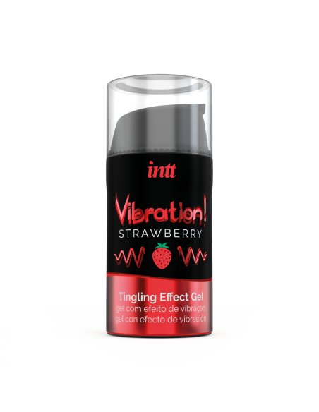 Liquid vibrator VIBRATION STRAWBERRY 15 ml