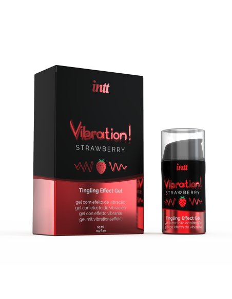 Liquid vibrator VIBRATION STRAWBERRY 15 ml