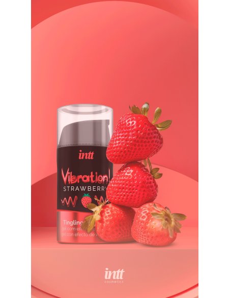 Liquid vibrator VIBRATION STRAWBERRY 15 ml