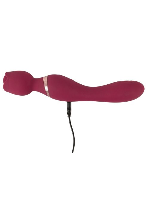 Vibromasazer Thumping Wand Vibrator Rosenrot