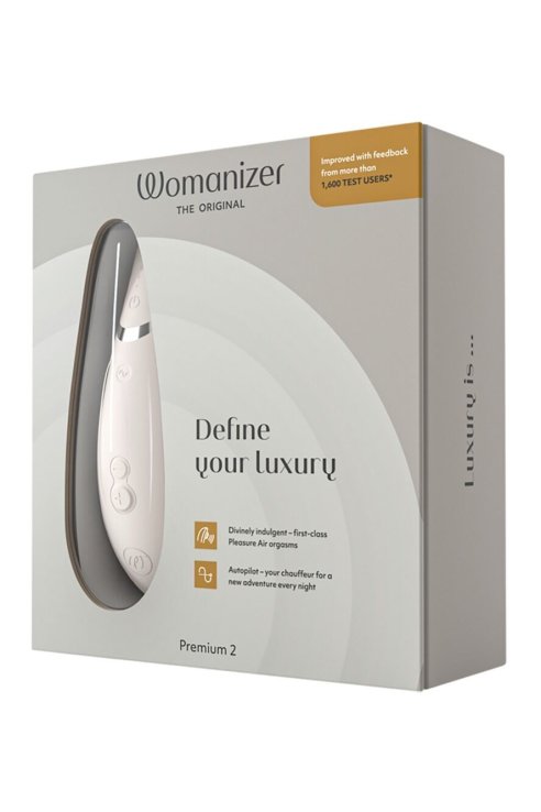 Вакуумный массажер для клитора womanizer Premium 2 grey