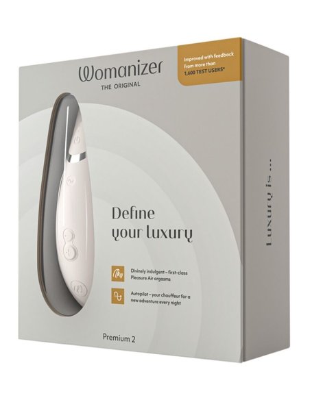 Вакуумный массажер для клитора womanizer Premium 2 grey