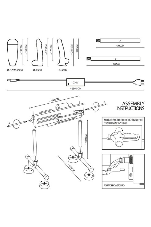 Секс машина Double-sided Fucking Machine The Banger