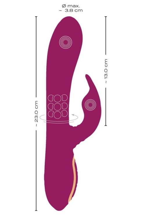 Вибратор со стимулятором клитора 3 Function Vibrator JAVIDA