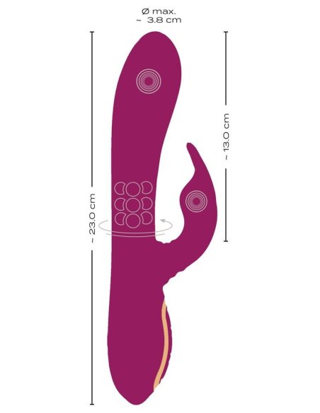 Вибратор со стимулятором клитора 3 Function Vibrator JAVIDA