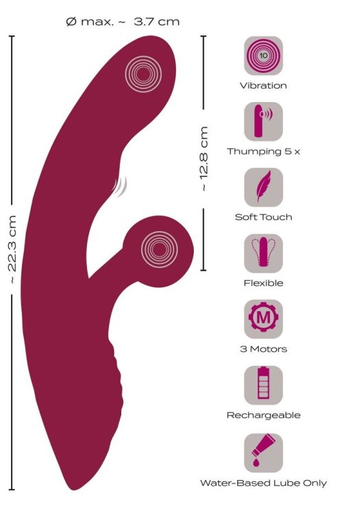 Vibrator 2 Function Rabbit Vibrator JAVIDA