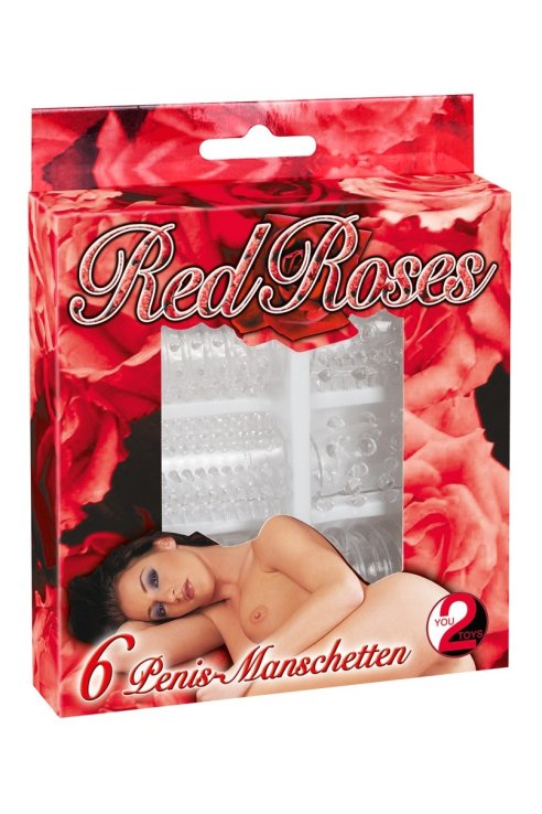 Насадки на пенис Red Roses Penis Ring Set 6 pcs