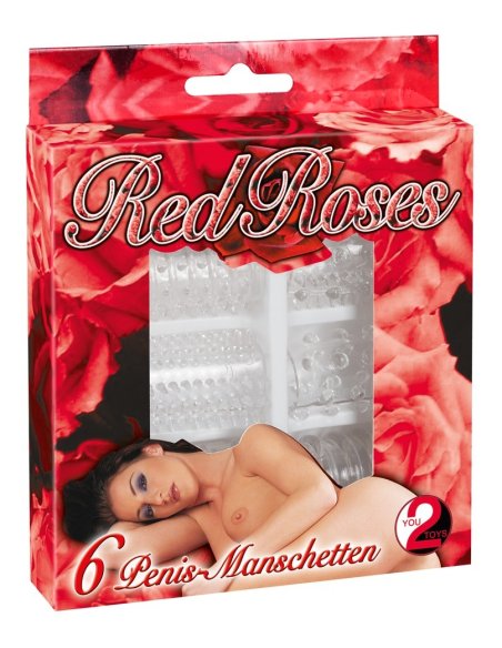 Насадки на пенис Red Roses Penis Ring Set 6 pcs