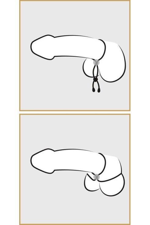 Prsten za penis Bad Kitty Cock & Ball Loop Bad Kitty