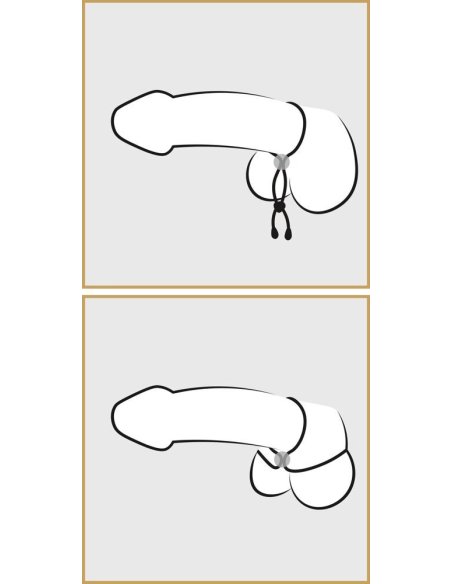 Prsten za penis Bad Kitty Cock & Ball Loop Bad Kitty
