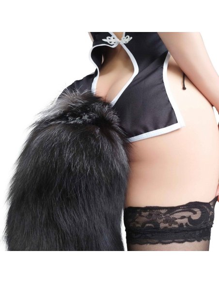 Black & White Fox Tail S