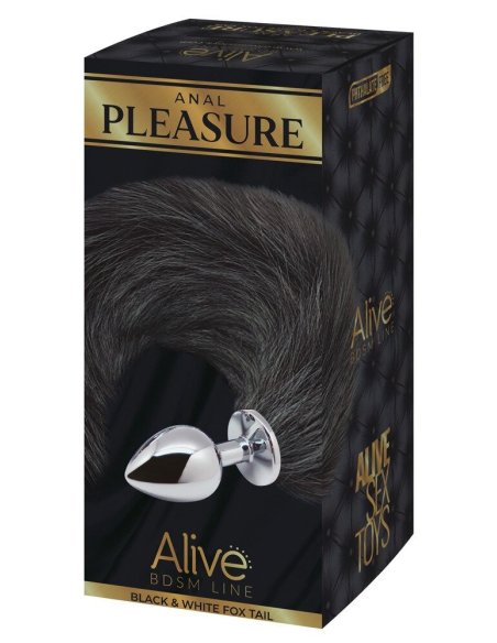 Black & White Fox Tail S