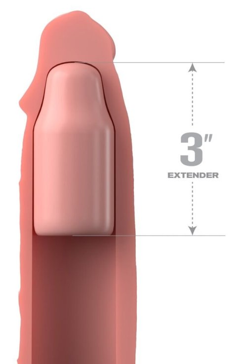 Увеличивающая насадка на пенис 3" Silicone X-tension with Strap