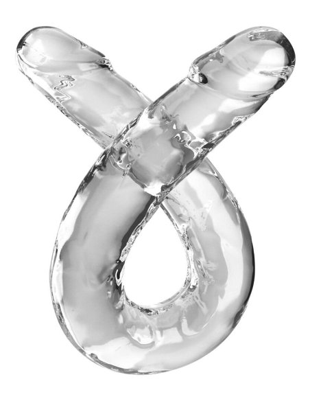 18" Double Dildo King Cock Clear