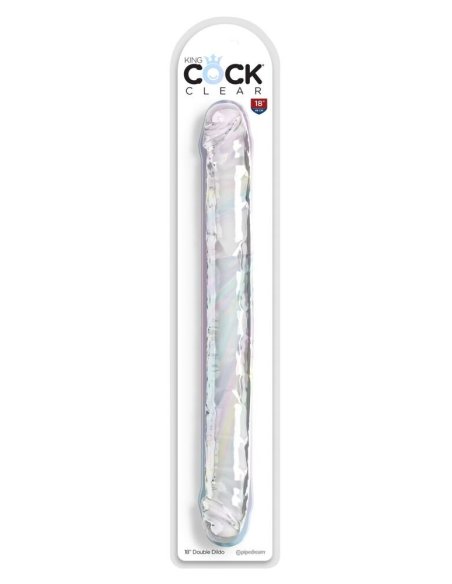 18" Double Dildo King Cock Clear