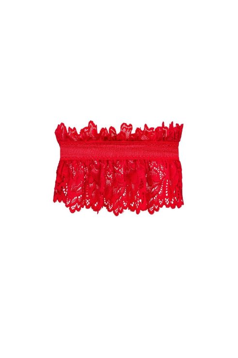 Čipkana podvezica Amor Cherris garter Obsessive