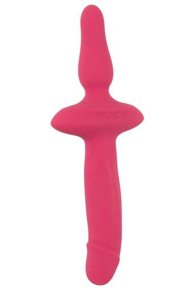 Страп-он 2in1 Vibrator + Butt Plug Couples Choice