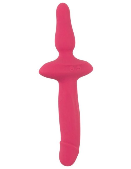 Страп-он 2in1 Vibrator + Butt Plug Couples Choice