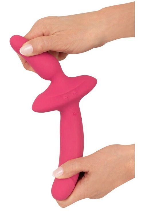 Vibrating 2in1 Vibrator + Butt Plug Couples Choice