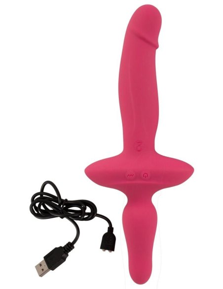 Vibrating 2in1 Vibrator + Butt Plug Couples Choice