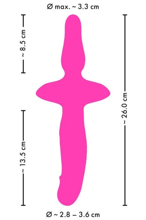 Vibrating 2in1 Vibrator + Butt Plug Couples Choice