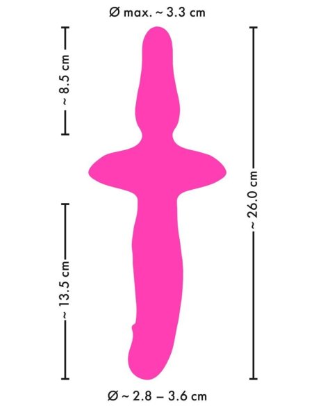 Vibrating 2in1 Vibrator + Butt Plug Couples Choice