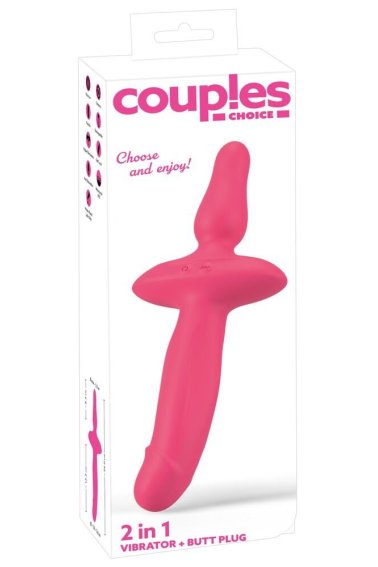 Vibrating 2in1 Vibrator + Butt Plug Couples Choice