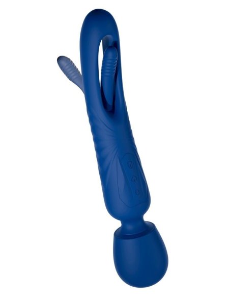 Vibromasažer 2in1 Wand with Flicking Tongue Sweet Smile