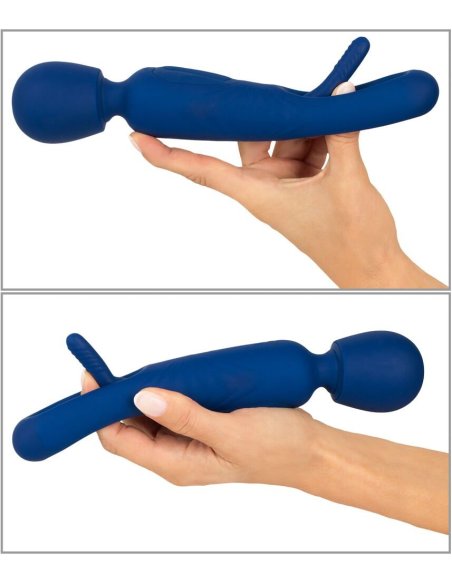 Vibromasažer 2in1 Wand with Flicking Tongue Sweet Smile