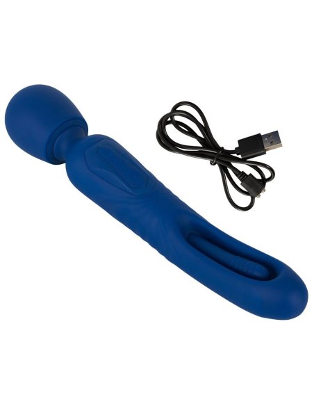 Vibromasažer 2in1 Wand with Flicking Tongue Sweet Smile