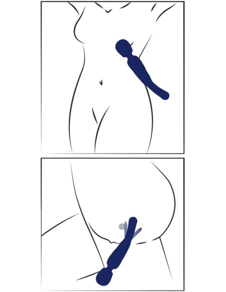 Vibromasažer 2in1 Wand with Flicking Tongue Sweet Smile