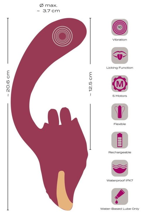 Вибратор со стимулятором клитора 2 Function Vibrator JAVIDA