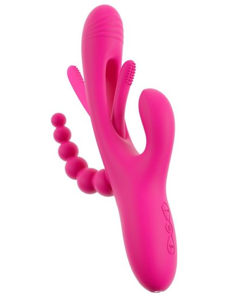 Vibrator za trostruku stimulaciju Triple Vibe With Flicking Tongue Sweet Smile