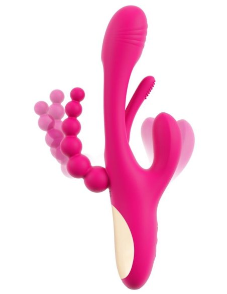 Vibrator za trostruku stimulaciju Triple Vibe With Flicking Tongue Sweet Smile