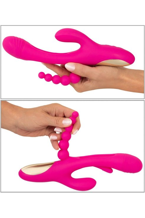 Vibrator za trostruku stimulaciju Triple Vibe With Flicking Tongue Sweet Smile