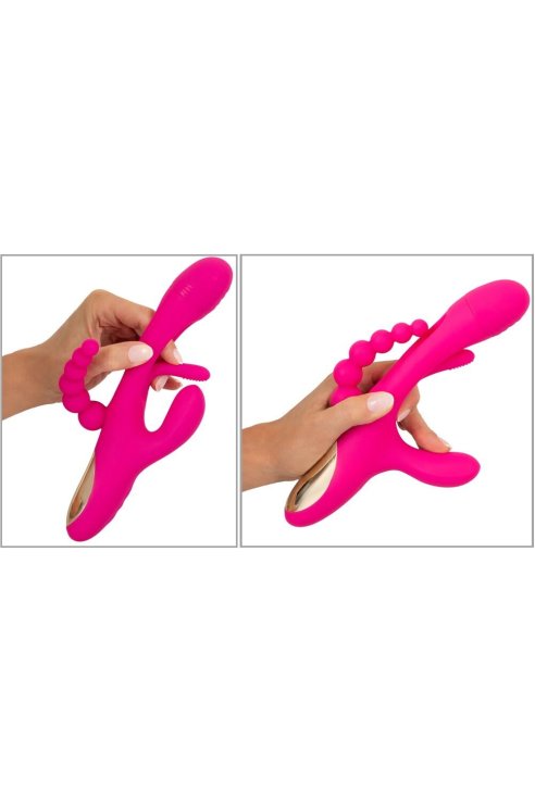 Vibrator za trostruku stimulaciju Triple Vibe With Flicking Tongue Sweet Smile
