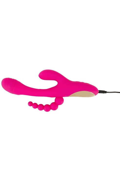 Vibrator za trostruku stimulaciju Triple Vibe With Flicking Tongue Sweet Smile