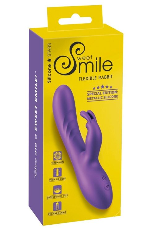 Вибратор со стимулятором клитора Flexible Rabbit Sweet Smile