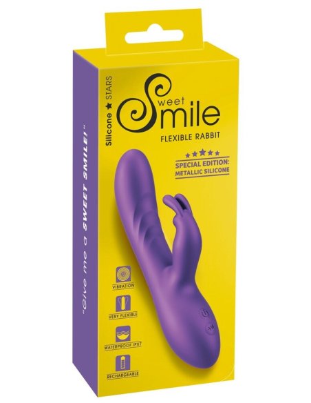Вибратор со стимулятором клитора Flexible Rabbit Sweet Smile