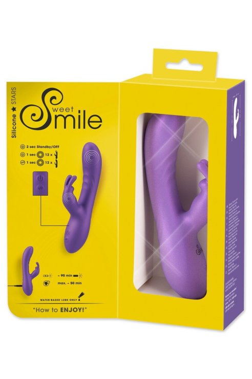 Вибратор со стимулятором клитора Flexible Rabbit Sweet Smile