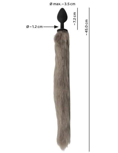 copy of Black & White Fox Tail M